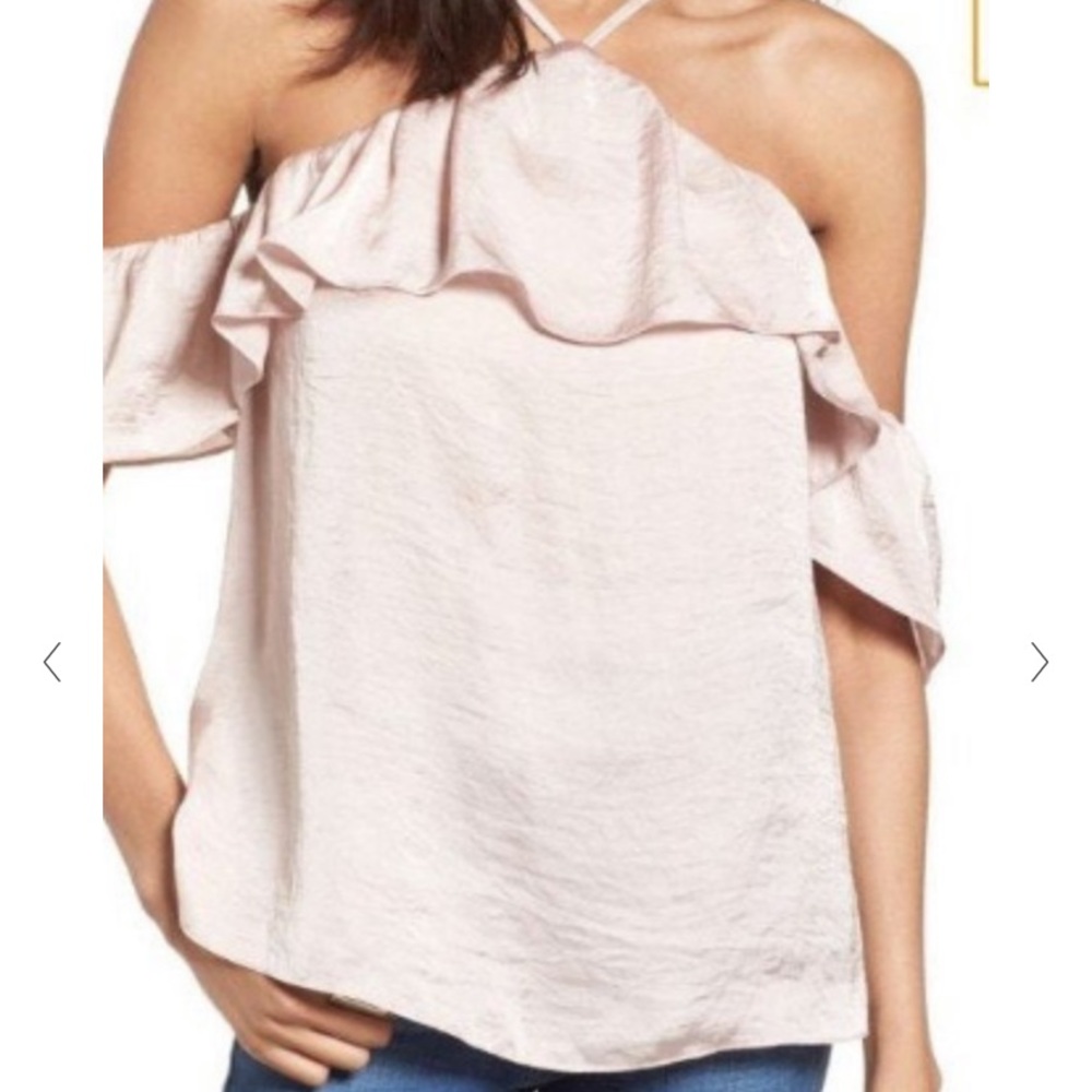 Ten Sixty Sherman Pink Off-Shoulder top